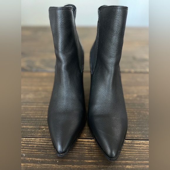 Utah Black Leather Pointed-Toe Ankle Booties Chinese Laundry Size 10 - Picture 3 of 6